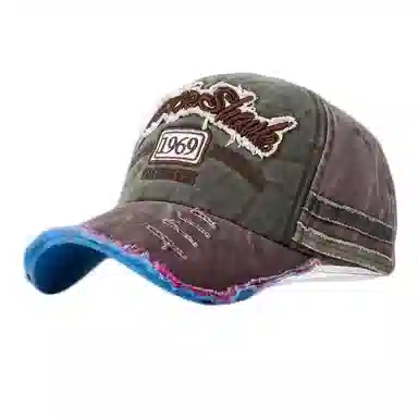 美式复古做旧磨边显脸小韩版深顶大头围宽帽檐 棉 鸭舌帽 男女同款情侣款