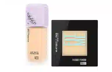 美宝莲 轻亲粉底液粉饼彩妆套装 自然无瑕