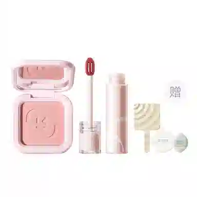 柳丝木 元气蜜桃系列 彩妆套装 易上色丝绒自然磨皮哑光修饰肤色修饰轮廓