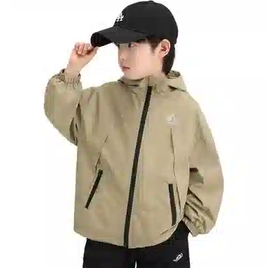 儿童款 左西 连帽防水休闲长袖冲锋衣