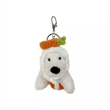 玄唐 可爱西高地毛绒玩偶包包挂饰卡通小狗毛毛公仔钥匙扣配饰创意 涤纶 挂件 男女同款情侣款