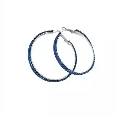 尚先生 大圈圈高级感轻奢小众设计感耳圈耳饰 牛仔合金 耳环 女款