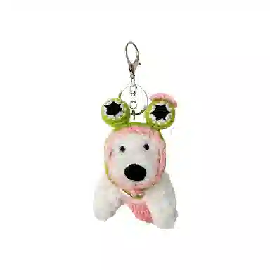 玄唐 可爱西高地毛绒玩偶包包挂饰卡通小狗毛毛公仔钥匙扣配饰创意 涤纶 挂件 男女同款情侣款