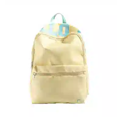 JANE KLAIN Simple Colorblock Backpack White Yellow