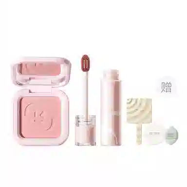 柳丝木 元气蜜桃系列 彩妆套装 易上色丝绒自然磨皮哑光修饰肤色修饰轮廓