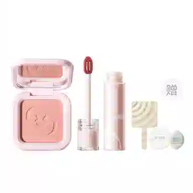 柳丝木 元气蜜桃系列 彩妆套装 易上色丝绒自然磨皮哑光修饰肤色修饰轮廓