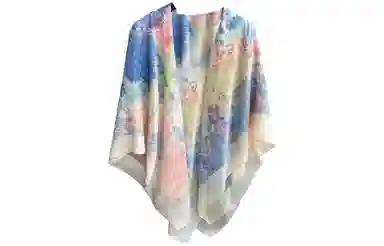 优幽兰 复古文艺百搭彩色亚麻两用丝巾大方巾时尚潮流个性设计感旅游拍照防晒遮阳棉麻围巾女空调房外搭 披肩 女款