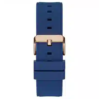 GUESS Quartz Silicone Strap 46mm Blue Dial