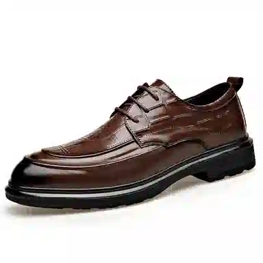 依米奴 头层牛皮 高颜值 真皮质感 时尚潮流 经典百搭 厚底增高 商务正装 轻奢高档 简约精致 柔韧 舒适 商务  休闲鞋 男款