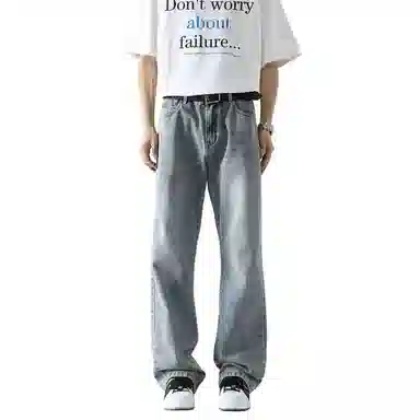 布客行 美式高街复古潮流百搭多种版型水洗做旧垂感长裤牛仔裤 男女同款