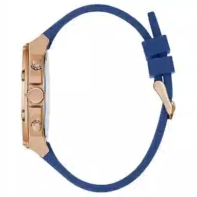 GUESS Quartz Silicone Strap 46mm Blue Dial
