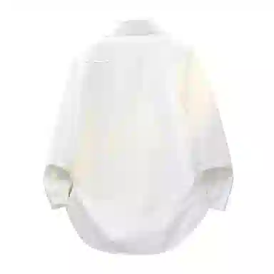 【dme】 简约纯色假两件长袖上衣休闲宽松百搭舒适潮流衬衫 男女同款