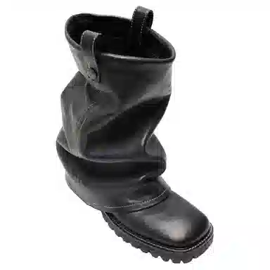 Acne Studios Folded Sleeve Ankle Boots Black