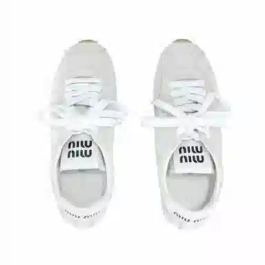 Miu Miu Beige Low-Top Sneakers