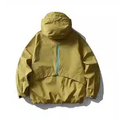 山系户外徒步登山舒适时尚连帽短款外套 冲锋衣 男女同款