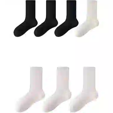 妮轻 蚕丝夏季薄款纯色中筒袜 女款