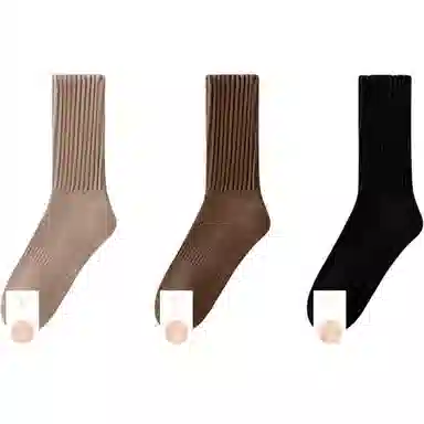 黛梦恋 加绒加厚防臭吸汗毛巾袜中筒袜 男款