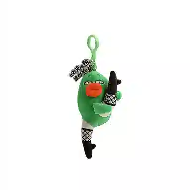 玄唐 丑萌在逃疯子包包 可爱书包挂饰钥匙扣毛绒公仔配件 涤纶 挂件 男女同款情侣款