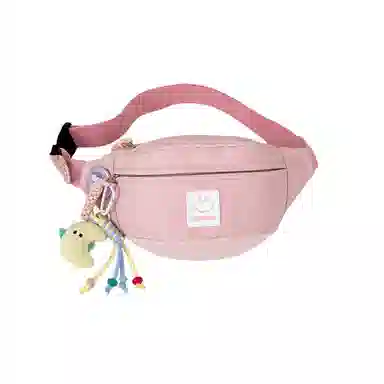 捷朗仕 简约纯色休闲挎包 尼龙 胸包 常规 男女同款情侣款 米白/黑色/粉红/黄色/蓝色