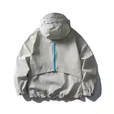 山系户外徒步登山舒适时尚连帽短款外套 冲锋衣 男女同款