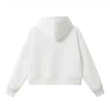 欧迪芬 基础款纯色修身休闲短款连帽外套高腰显瘦棉质上衣舒适柔软卫衣 女款