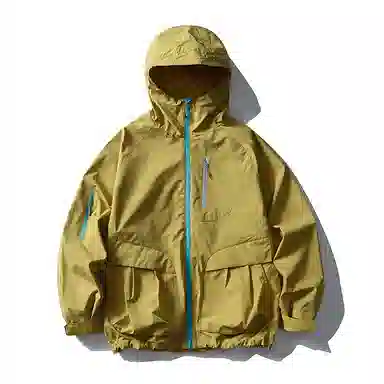 山系户外徒步登山舒适时尚连帽短款外套 冲锋衣 男女同款