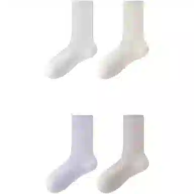 妮轻 蚕丝夏季薄款纯色中筒袜 女款