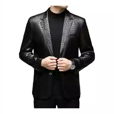 太子龍 纯色舒适时尚皮衣 男款