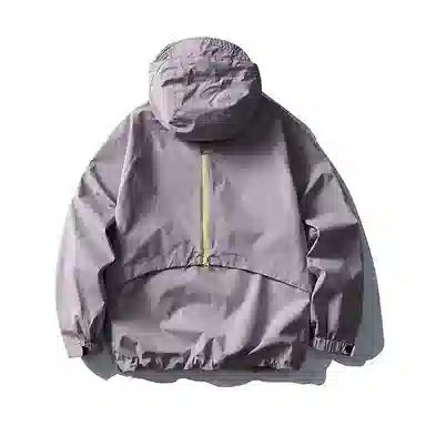 山系户外徒步登山舒适时尚连帽短款外套 冲锋衣 男女同款