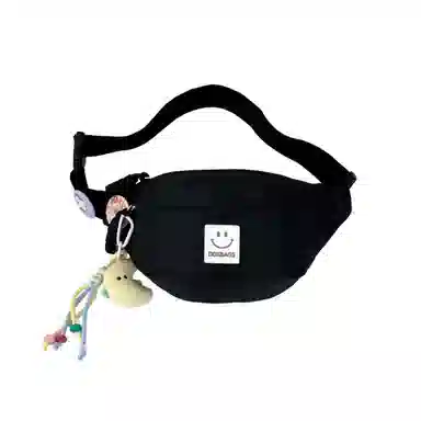 捷朗仕 简约纯色休闲挎包 尼龙 胸包 常规 男女同款情侣款 米白/黑色/粉红/黄色/蓝色