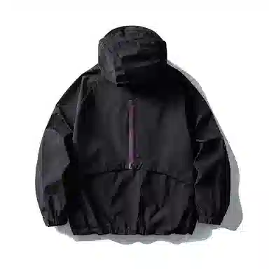 山系户外徒步登山舒适时尚连帽短款外套 冲锋衣 男女同款