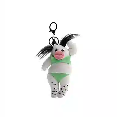 玄唐 丑萌在逃疯子包包 可爱书包挂饰钥匙扣毛绒公仔配件 涤纶 挂件 男女同款情侣款