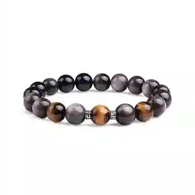 印象眸 新中式小众设计精致简约高级感气质单圈诸事顺利玉手饰 礼盒包装#好运 黑曜石 手串 男女同款情侣款