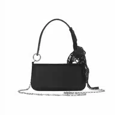 Calvin Klein Snow Country Love Letter Ido Lace Rhinestone Shoulder Bag Black