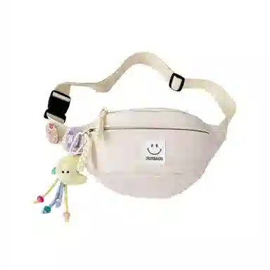 捷朗仕 简约纯色休闲挎包 尼龙 胸包 常规 男女同款情侣款 米白/黑色/粉红/黄色/蓝色