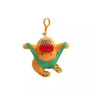 玄唐 丑萌在逃疯子包包 可爱书包挂饰钥匙扣毛绒公仔配件 涤纶 挂件 男女同款情侣款