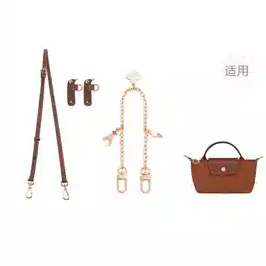 Longchamp Le Pliage Mini Ice Cream Chain Strap Brown