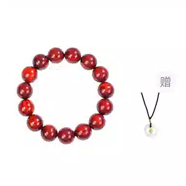 物㯖 国潮新中式文玩佛珠手链复古文艺民族风百搭纳福转运珠基础款单圈紫檀绿檀盘玩沉香木质念珠送礼盒 檀木 木作手串 男女同款情侣款