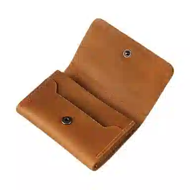 掐尖 复古纯色简约高级 头层疯马皮 卡包 常规 男女同款情侣款 深咖色/浅咖色/棕色