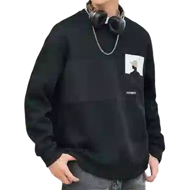 金盾 潮流圆领上衣卡通卫衣 男款