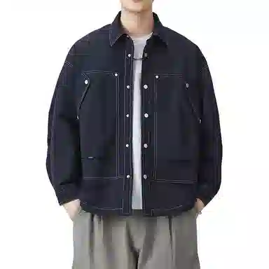 金盾 潮流长袖翻领夹克外套 男款