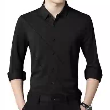 太子龍 斜条纹印花休闲潮流翻领衬衫 男款