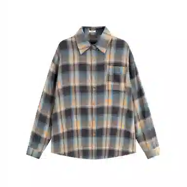 淑好百 复古撞色格子长袖日常衬衫 女款