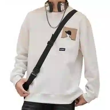 金盾 潮流圆领上衣卡通卫衣 男款