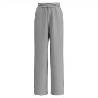 URBAN REVIVO Colorblock Casual Pants Light Grey