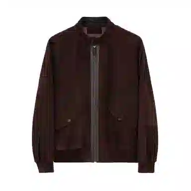 丹宁哲学 灯芯绒纹理新西兰绵羊皮哈灵顿皮衣 男款