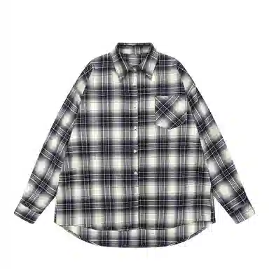 淑好百 复古宽松美式格子长袖日常衬衫 女款