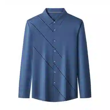 太子龍 斜条纹印花休闲潮流翻领衬衫 男款