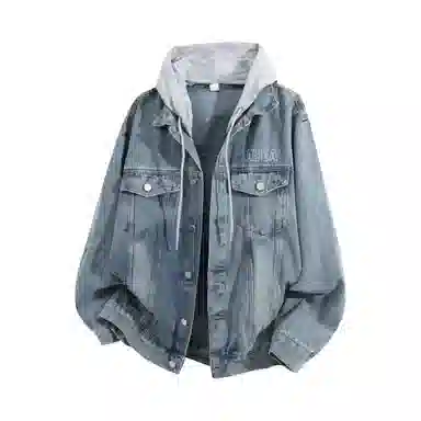 AYEA Vintage Washed Denim Hoodie Jacket