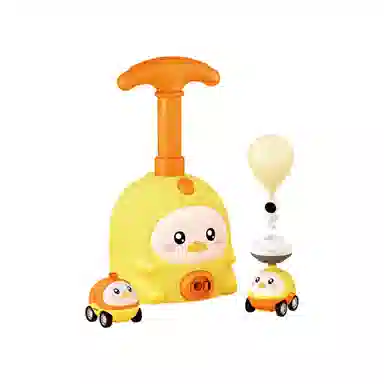 咕轹 动物空气动力车会飞的小猪打气球 过家家玩具